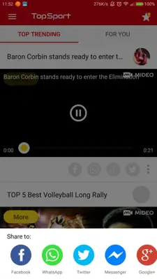 TopSport-All Hot Sport Videos android App screenshot 4