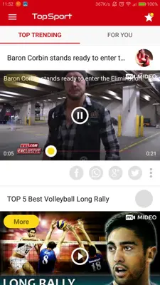 TopSport-All Hot Sport Videos android App screenshot 5